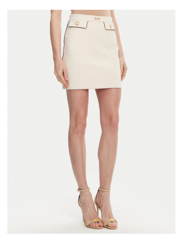 Elisabetta Franchi Мини пола GO-T03-51E2 Екрю Regular Fit