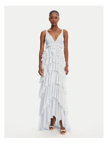 Elisabetta Franchi Коктейлна рокля AB-R42-52E2-V680 Бял Regular Fit