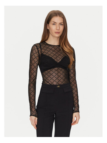 Elisabetta Franchi Боди BO-021-51E2-V260 Черен Slim Fit
