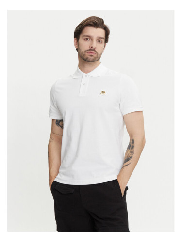 Moose Knuckles Тениска с яка и копчета Everett M34MT712G Бял Regular Fit