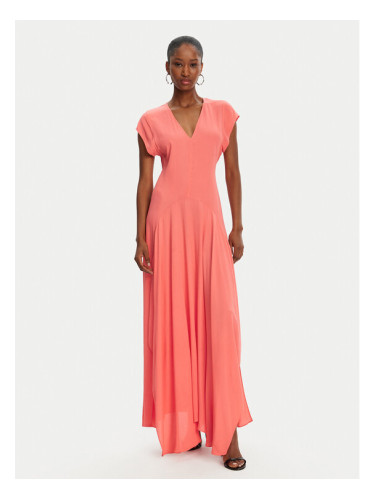 Patrizia Pepe Коктейлна рокля 2A2936 A8I1 R854 Коралов Regular Fit