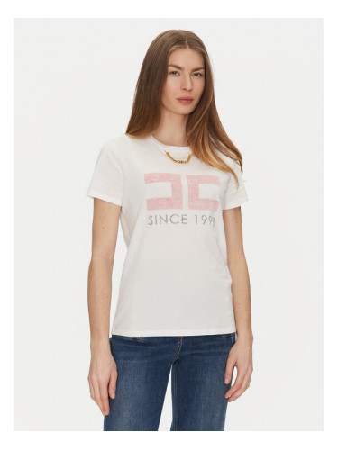 Elisabetta Franchi Тишърт MA-033-51E2-V180 Бял Regular Fit