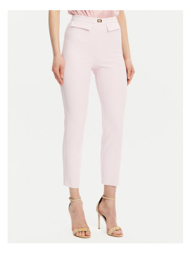 Elisabetta Franchi Текстилни панталони PA-077-51E2-V320 Розов Regular Fit