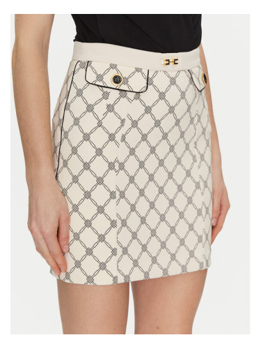 Elisabetta Franchi Мини пола GO-S03-51E2-V320 Екрю Regular Fit