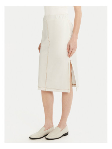 Max Mara Leisure Миди пола Otto 2516771017 Бял Regular Fit