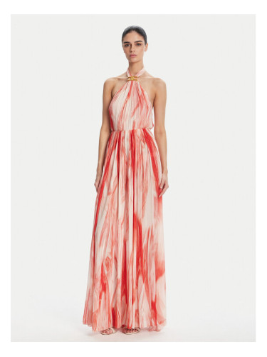 Elisabetta Franchi Лятна рокля ABR4752E2 CP9 Червен Regular Fit