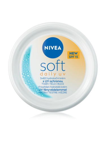 NIVEA Soft Daily UV хидратиращ защитен крем за тяло и лице SPF 15 100 мл.