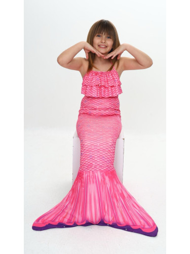 Детски бански тип русалка в розово и лилаво 432314