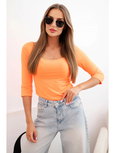 Kesi Blouse round neckline orange