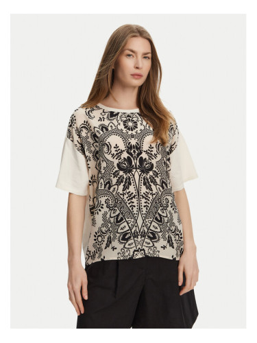 Weekend Max Mara Тишърт Pampas 2515941082 Бежов Relaxed Fit