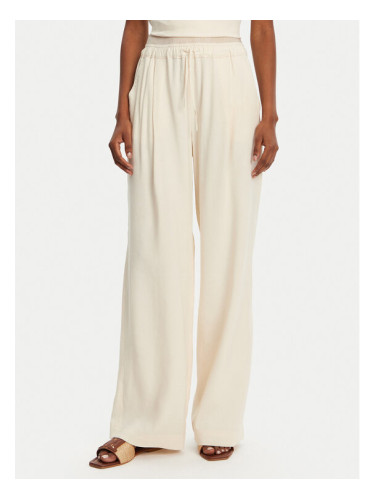 Marella Текстилни панталони Fred 2513131085 Екрю Wide Leg