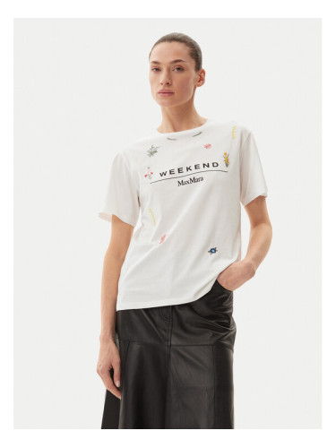 Weekend Max Mara Тишърт 2515971042650 Бял Regular Fit
