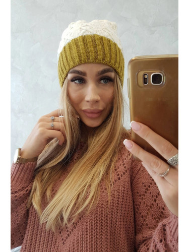 Kesi Cap with fleece Bibiana K264 kiwi + ecru