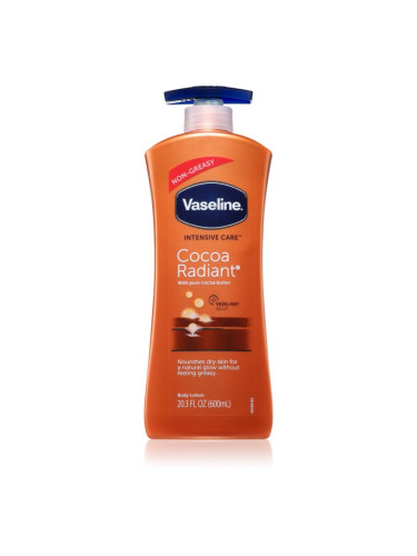 Vaseline Cocoa Radiant Body Lotion тоалетно мляко за тяло за суха кожа 600 мл.
