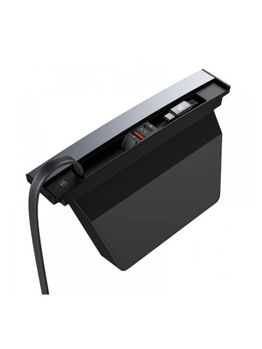 Baseus Хъб Baseus T-Space, с USB-C към USB-C кабел за Tesla автомобил, черен (B00051300111-02)
