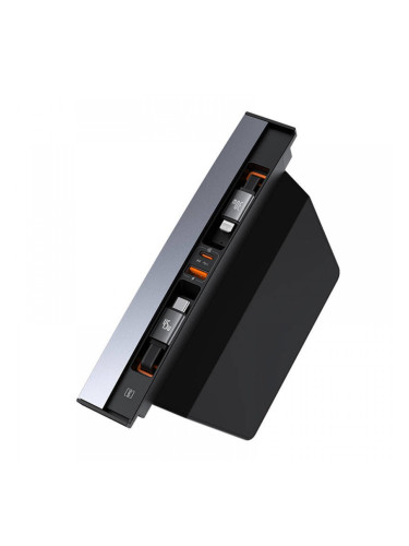 Baseus Хъб Baseus T-Space, с USB-C към Lightning кабел за Tesla автомобил, черен (B00051300111-01)