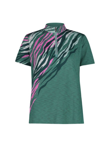 CMP WOMAN T-SHIRT FREE BIKE Дамска блуза за колоездене, тъмнозелено, размер
