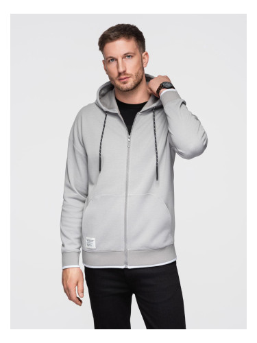 Ombre Men's softly structured hooded sweatshirt - grey