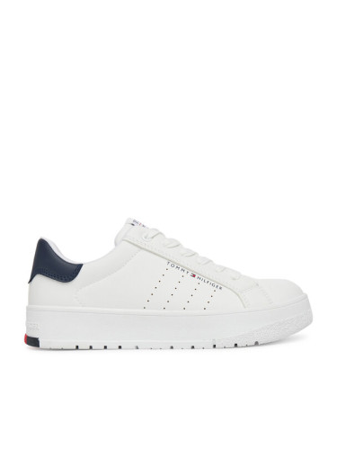 Tommy Hilfiger Сникърси Low Cut Lace-Up Sneaker T3X9-33856-1355 S Бял