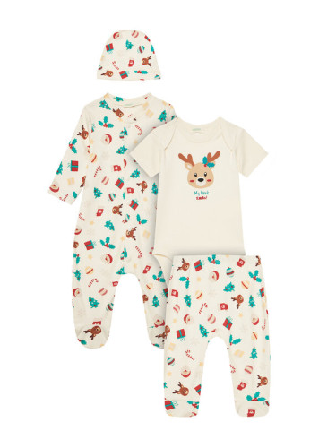 United Colors Of Benetton Детски комплект 30BB0K02K Бежов