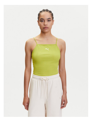 Puma топ Ess 629771 Зелен Slim Fit