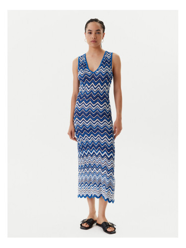 Morgan Плетена рокля 251-RMORTI Син Slim Fit