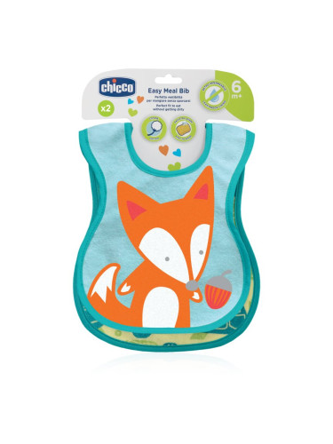Chicco Easy Meal Bib 6m+ лигавник Green 2 бр.