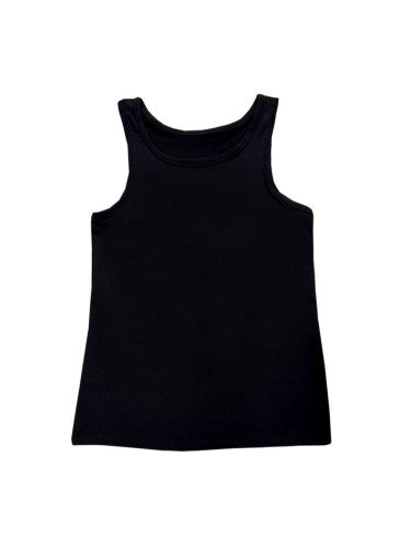 Изчистен потник за момиче в черно