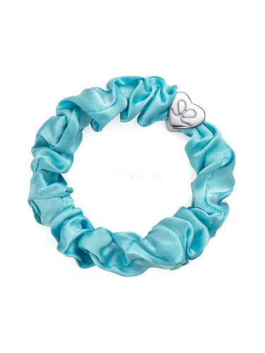 By Eloise London Silk Scrunchie Silver Heart Ластик за коса за жени 1 бр Нюанс Turquoise