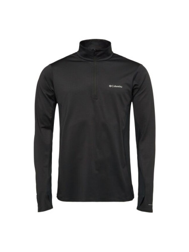 Columbia THREE PITCH HALF ZIP Мъжка тениска, черно, размер