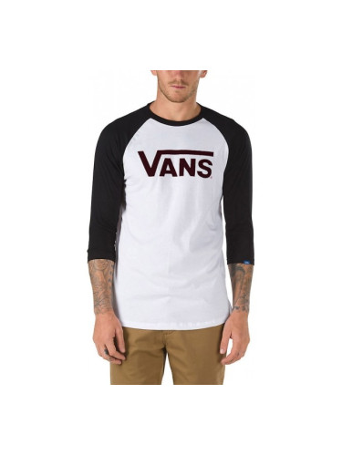 Vans CLASSIC RAGLAN Мъжка тениска, бяло, размер