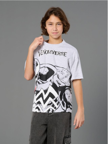 Sinsay - Тениска Marvel - тъмносиво