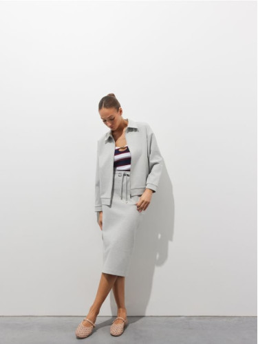 Mohito - Трикотажна миди пола - сиво