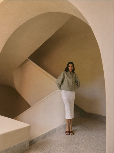 Mohito - Памучна пола - кремaво