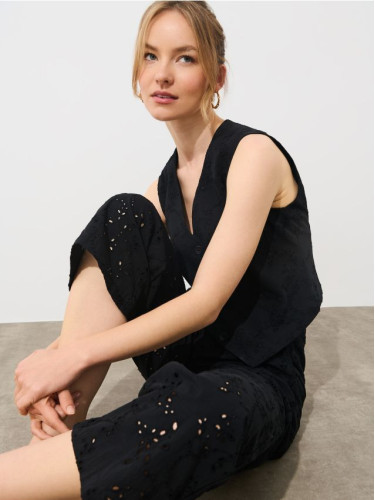 Mohito - Памучен панталон - черен