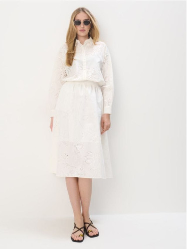 Mohito - Памучна пола - кремaво