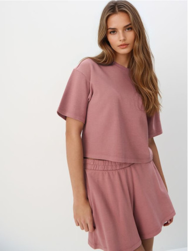 Mohito - Памучна тениска - светло лилаво