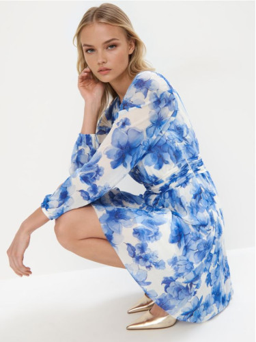 Mohito - Мини рокля на цветя - син