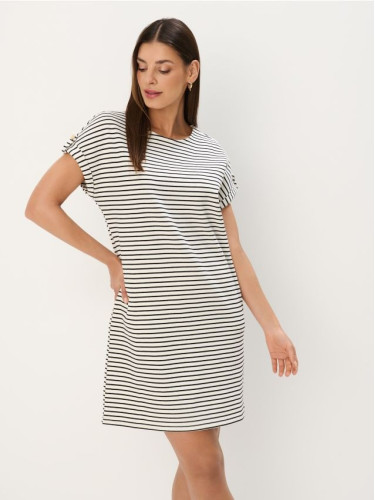 Mohito - Мини рокля, трапецовидна - кремaво