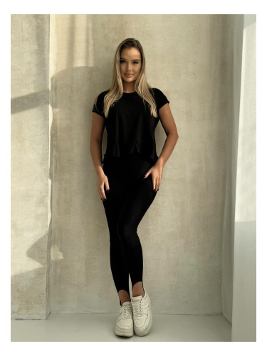 Edoti T-shirt with frill SL
