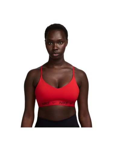 Nike INDY Дамско спортно бюстие, червено, размер