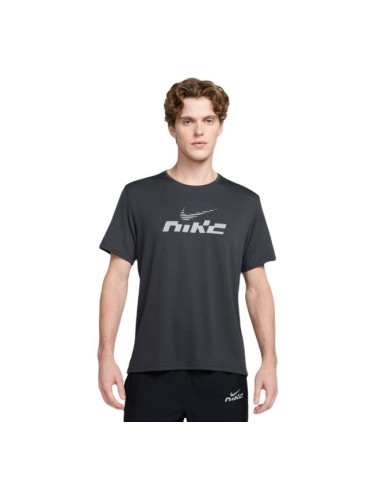 Nike MILER FLASH Мъжка тениска за бягане, тъмносиво, размер XXL