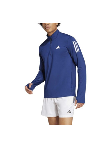adidas OWN THE RUN HALF-ZIP Мъжка тениска за бягане, тъмносин, размер XXL