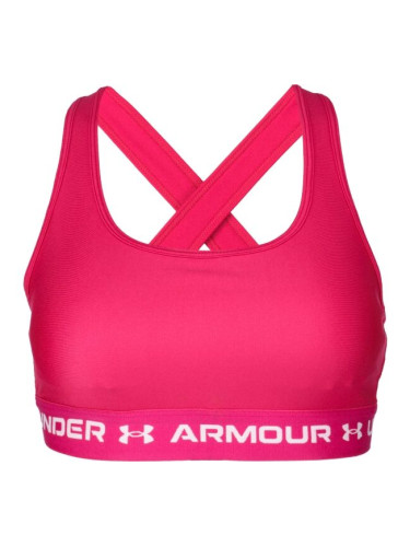 Under Armour CROSSBACK MID BRA Дамско бюстие, винен, размер S