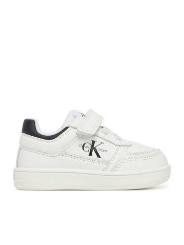 Calvin Klein Jeans Сникърси Low Cut Lace-Up/ Velcro Sneaker V1X9-82077-1355 M Бял