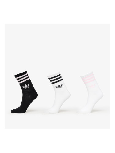 adidas 3-Stripes Crew Socks 3-Pack White/ Night Indigo/ White M