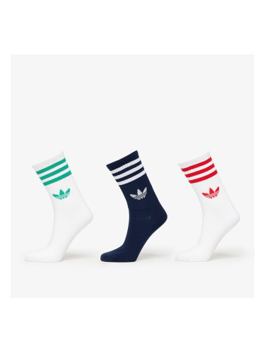 adidas 3-Stripes Crew Socks 3-Pack White/ Black/ Black L