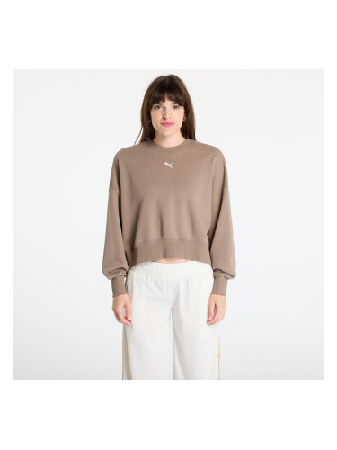 Суитшърт Puma Wardrobe Essentials Over-Oversized Crew TR Totally Taupe L