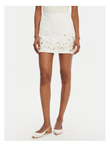 Elisabetta Franchi Мини пола GO-108-52E2-V400 Екрю Regular Fit