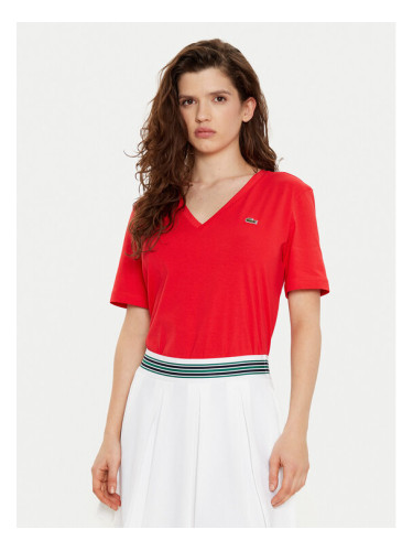 Lacoste Тишърт TF7300 Червен Regular Fit